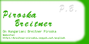 piroska breitner business card